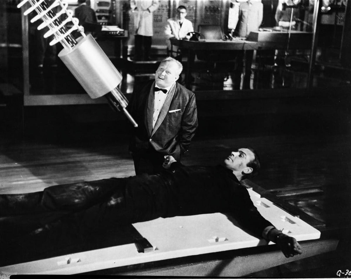 Goldfinger Movie Scene Group Photo Print - Classic James Bond