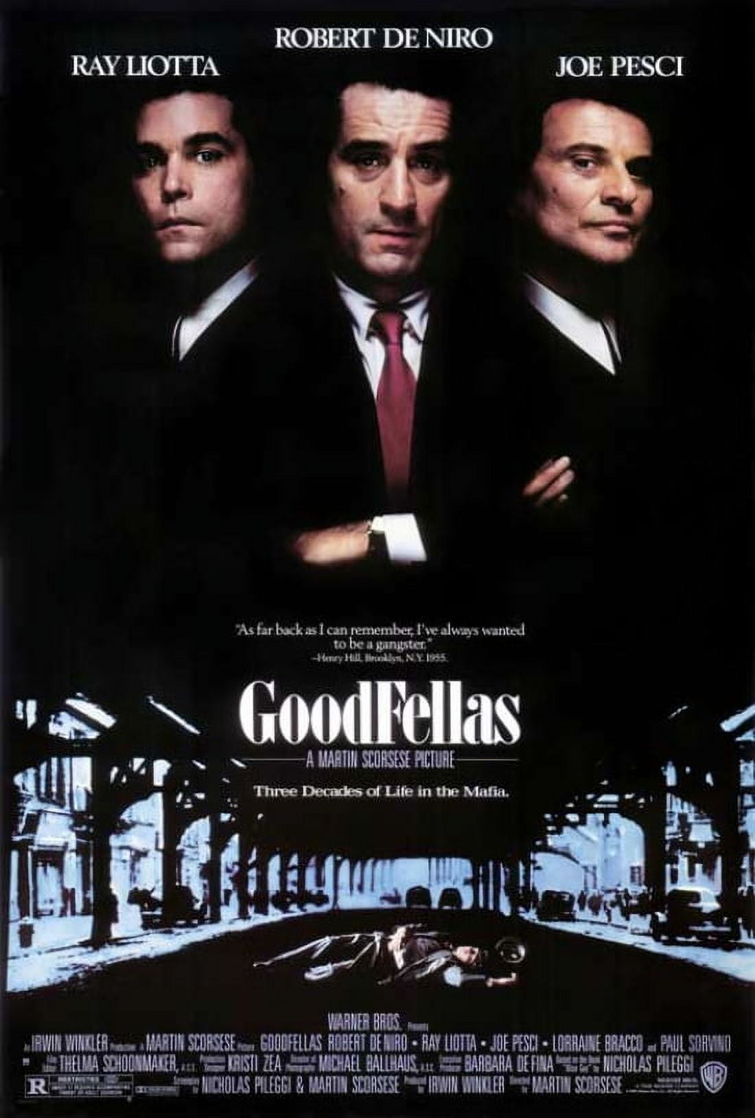Goodfellas movie poster print in 27x40 size, perfect for film enthusiasts.