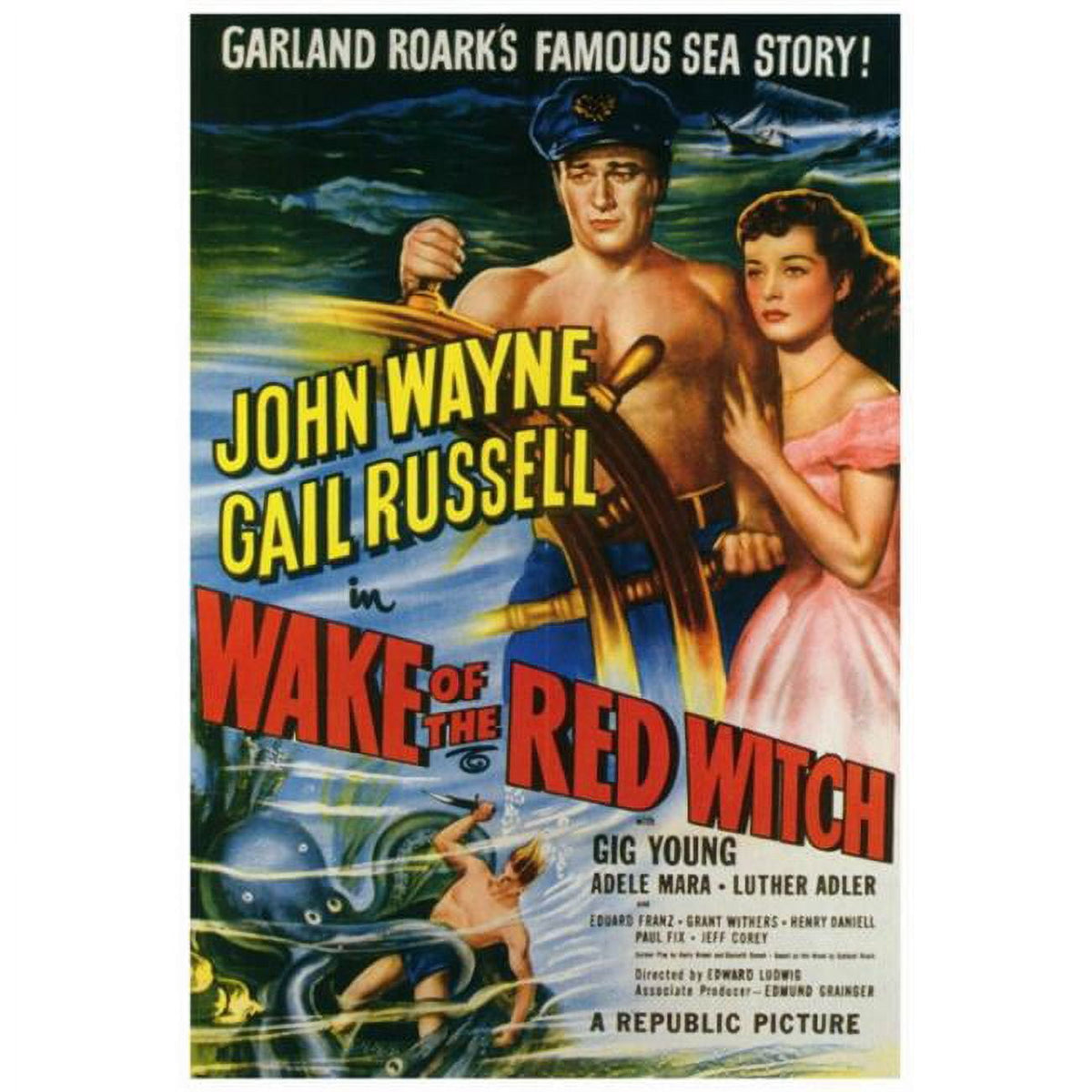 Wake of the Red Witch Movie Poster Print featuring classic film imagery.