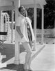Maureen O'Hara elegant portrait photo print in white gown.