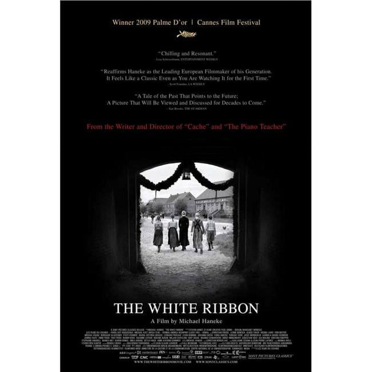 The White Ribbon Movie Poster Print 27x40 - striking film imagery
