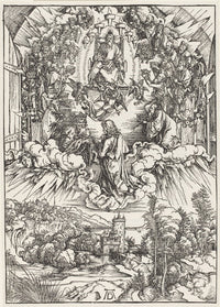 St. John before God and the Elders poster print by Albrecht Dürer.