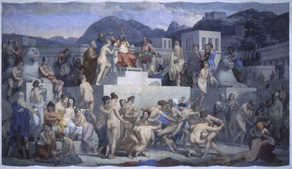 Fight of the Spartan Women poster print showcasing bravery and strength.