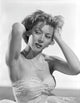 Gloria Grahame black and white photo print in elegant gown.