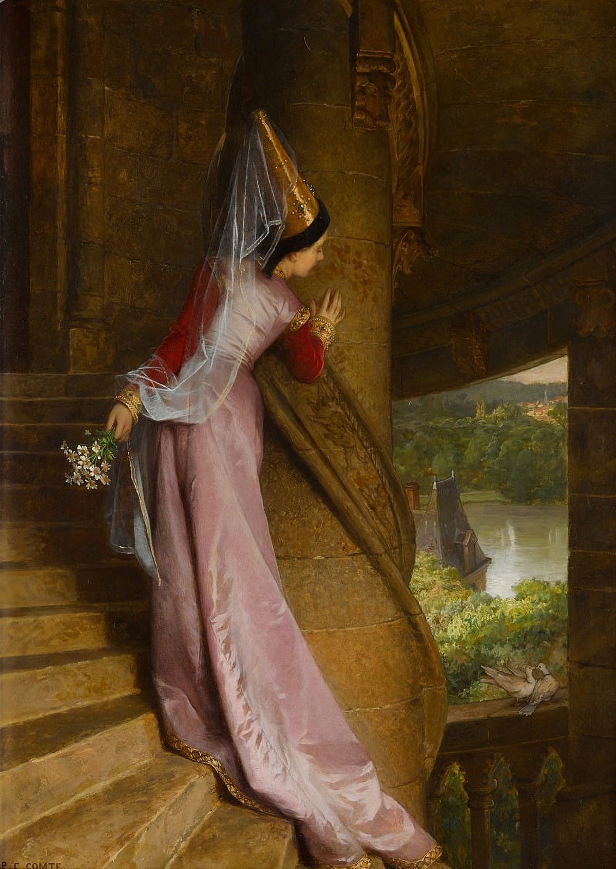 The Secret Rendezvous art print by Pierre-Charles Comte, available in multiple sizes.