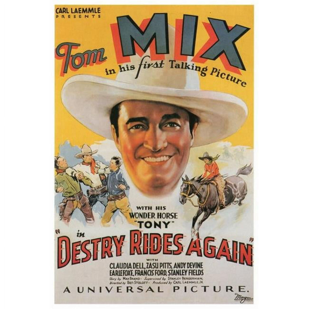 Destry Rides Again Movie Poster Print - Classic Western Art