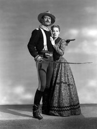 Rio Grande movie poster print featuring John Wayne and Maureen O'Hara