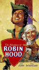 The Adventures of Robin Hood Movie Masterprint Poster featuring Errol Flynn and Olivia De Havilland.