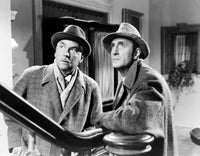 Dressed to Kill movie poster print featuring Nigel Bruce and Basil Rathbone from 1946.