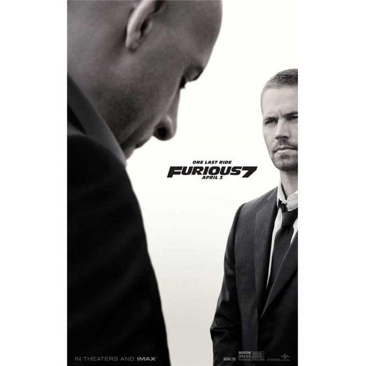 Furious 7 Movie Poster - 11x17 print featuring action-packed scenes from the film.