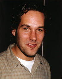 Paul Rudd portrait photo print in brown plaid polo