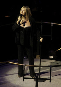 Barbra Streisand performing live photo print, available in multiple sizes.