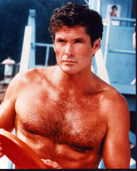 David Hasselhoff close-up shirtless photo print from Baywatch.