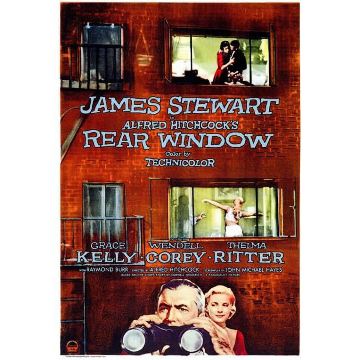 Rear Window Movie Poster 11x17 print showcasing classic film suspense.