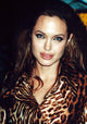 Angelina Jolie photo print in animal print coat, stylish decor option
