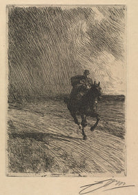 Storm (1891) Art Print by Anders Zorn showcasing nature's beauty