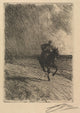 Storm (1891) Art Print by Anders Zorn showcasing nature's beauty