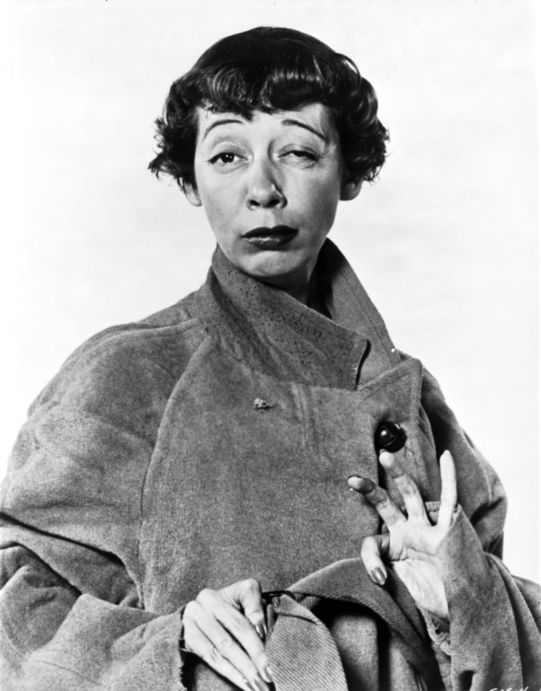 Photo print of Imogene Coca wearing a stylish coat and short hair