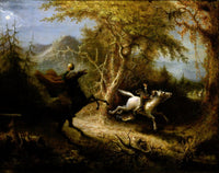 Headless Horseman Pursuing Ichabod Crane Poster Print by John Quidor
