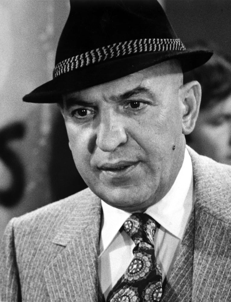 Telly Savalas iconic photo print showcasing his classic style.