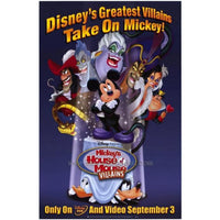 Mickey's House of Villains Movie Poster - 11x17 print featuring Disney characters.