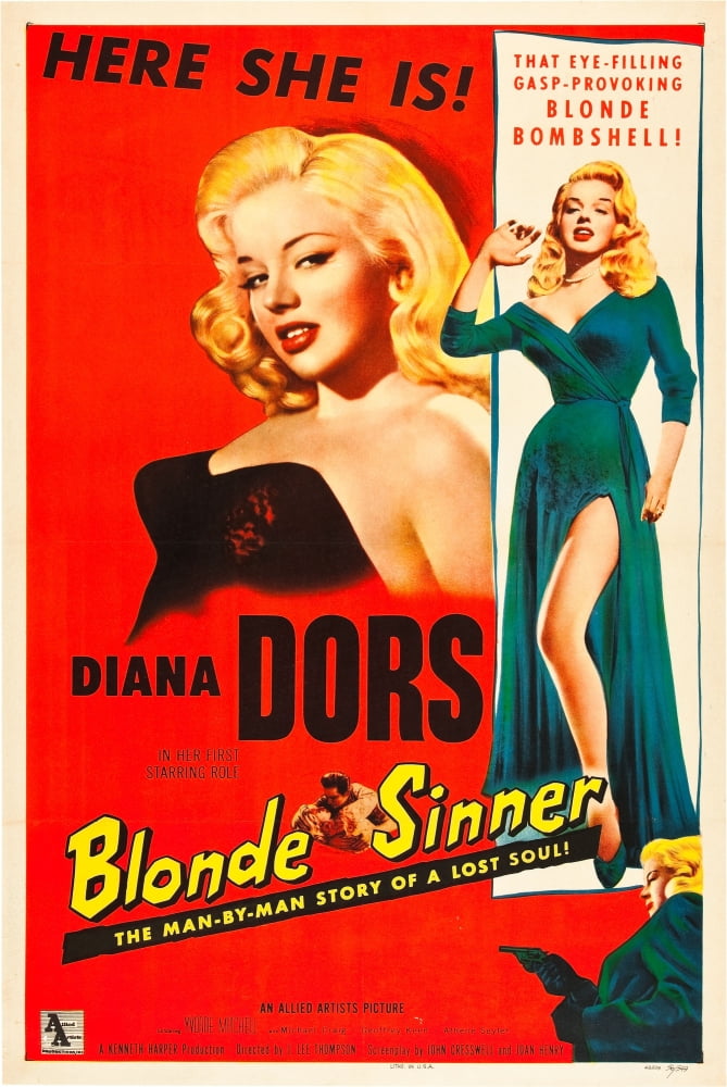 Yield To The Night 1956 movie poster featuring Diana Dors.