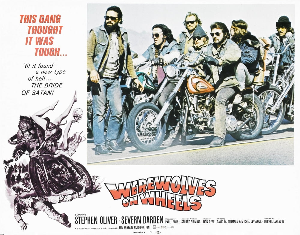 Werewolves On Wheels 1971 Movie Masterprint Poster Print