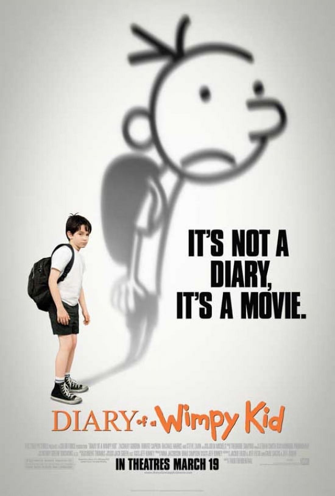 Diary of a Wimpy Kid movie poster print in vibrant colors.