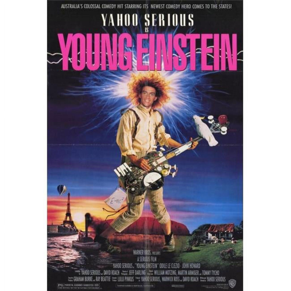 Young Einstein Movie Poster Print 27x40 featuring vibrant design