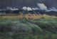 Swiss oil painting poster print by Louis Patru, 24x18.