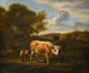 Mountainous Landscape with Cows Art Poster Print by Adriaen van de Velde