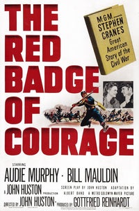 The Red Badge of Courage movie masterprint poster featuring Audie Murphy.