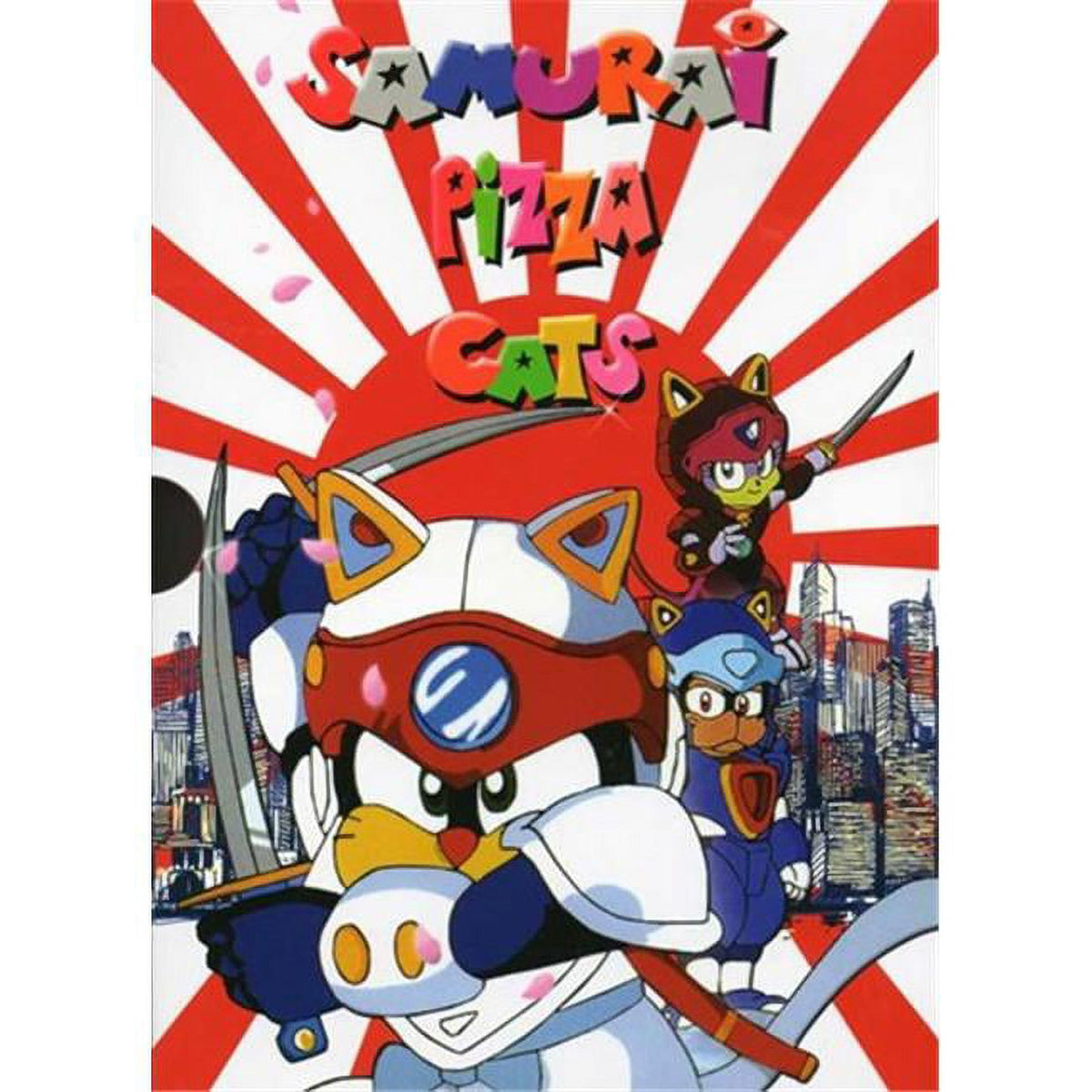Samurai Pizza Cats movie poster 11 x 17 print featuring colorful animated characters.