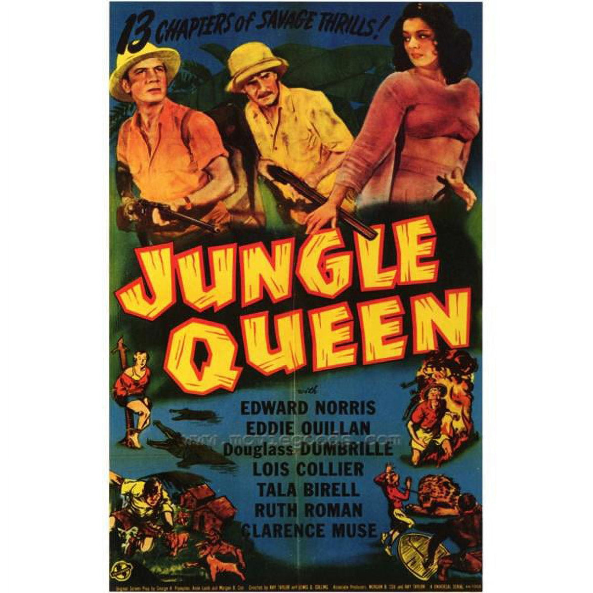 Jungle Queen Movie Poster Print in vibrant colors, size 27x40.
