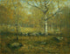 Spring Woods poster print by Henry Ward Ranger showcasing a serene forest scene.