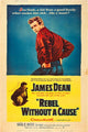 Rebel Without A Cause movie poster featuring James Dean and Natalie Wood, 1955, 11x17