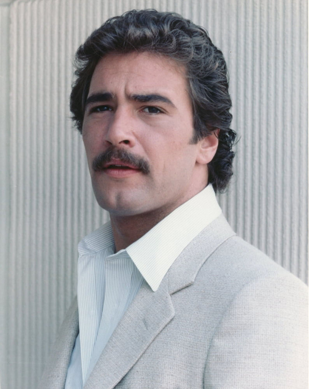Lee Horsley portrait photo print in gray formal coat