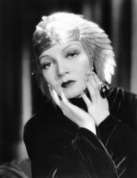 Cleopatra photo print featuring Claudette Colbert from 1934, vintage Hollywood art.