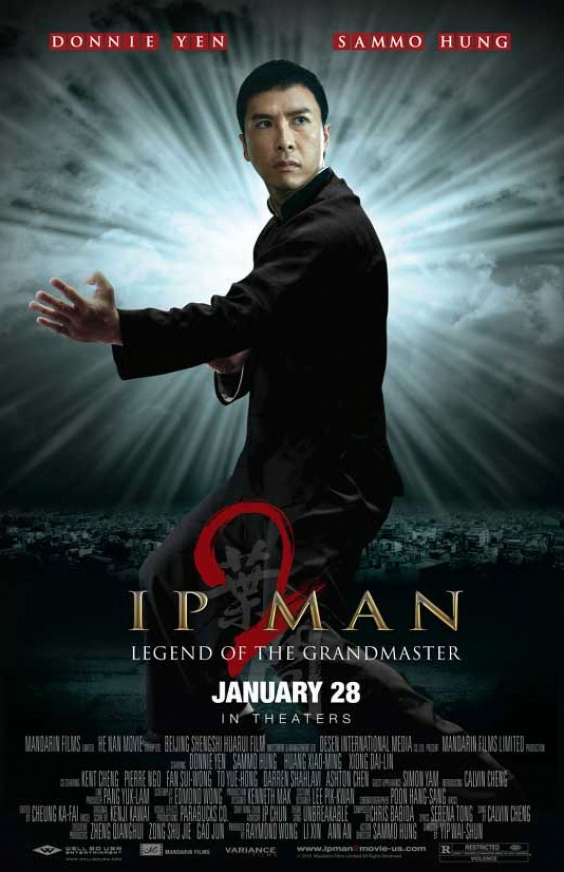 Ip Man 2 Movie Poster 11x17 print showcasing martial arts action.
