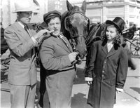 Abbott & Costello posed with a horse photo print