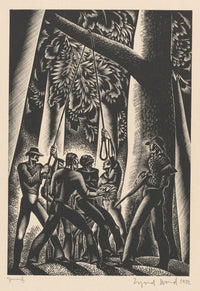 Getting Ready for Hanging (Lynching) poster print by Lynd Ward, 18 x 24.