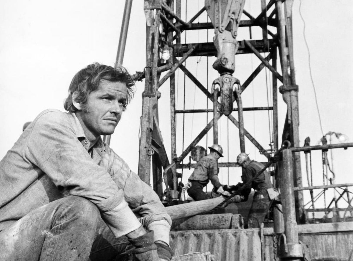 Jack Nicholson photo print from Five Easy Pieces at the oil well.