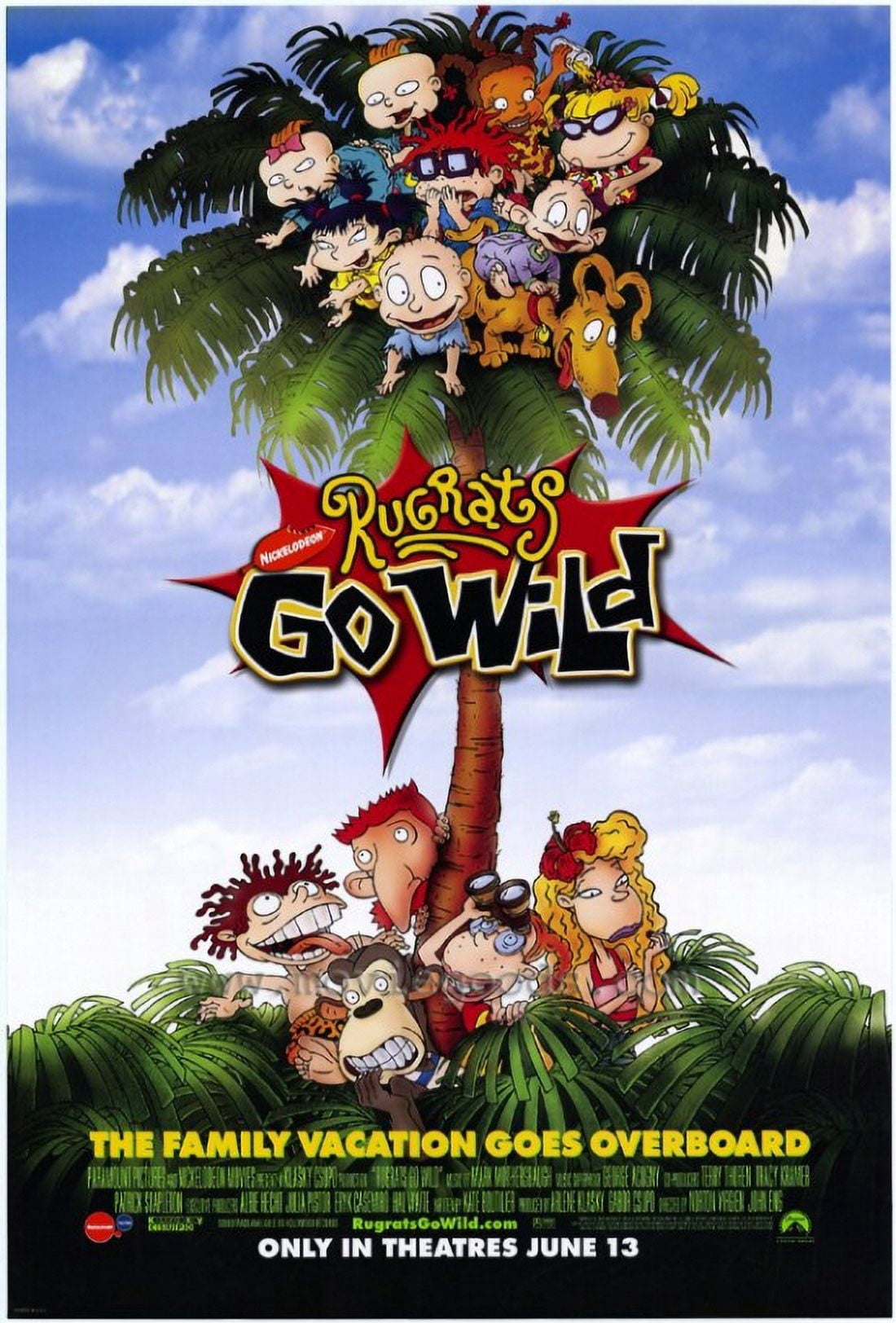 Rugrats Go Wild movie poster featuring iconic characters in vibrant colors.