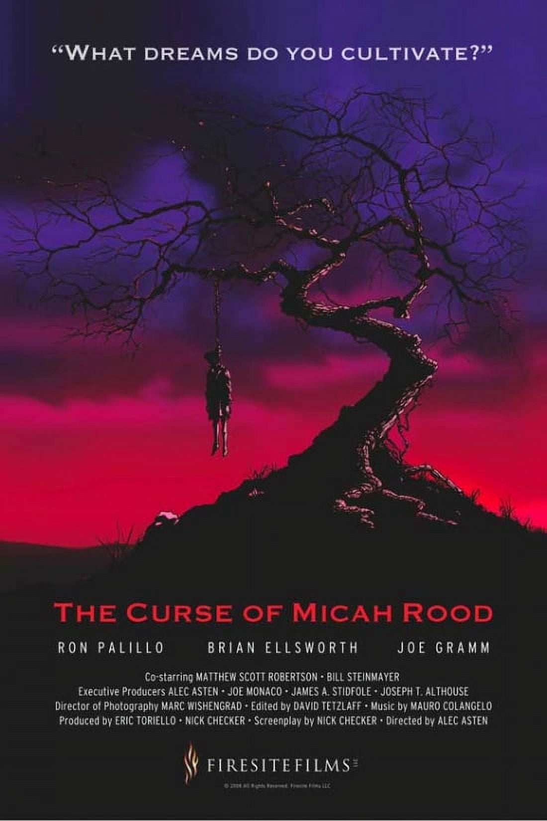 The Curse of Micah Rood Movie Poster 11x17 print for horror film enthusiasts.