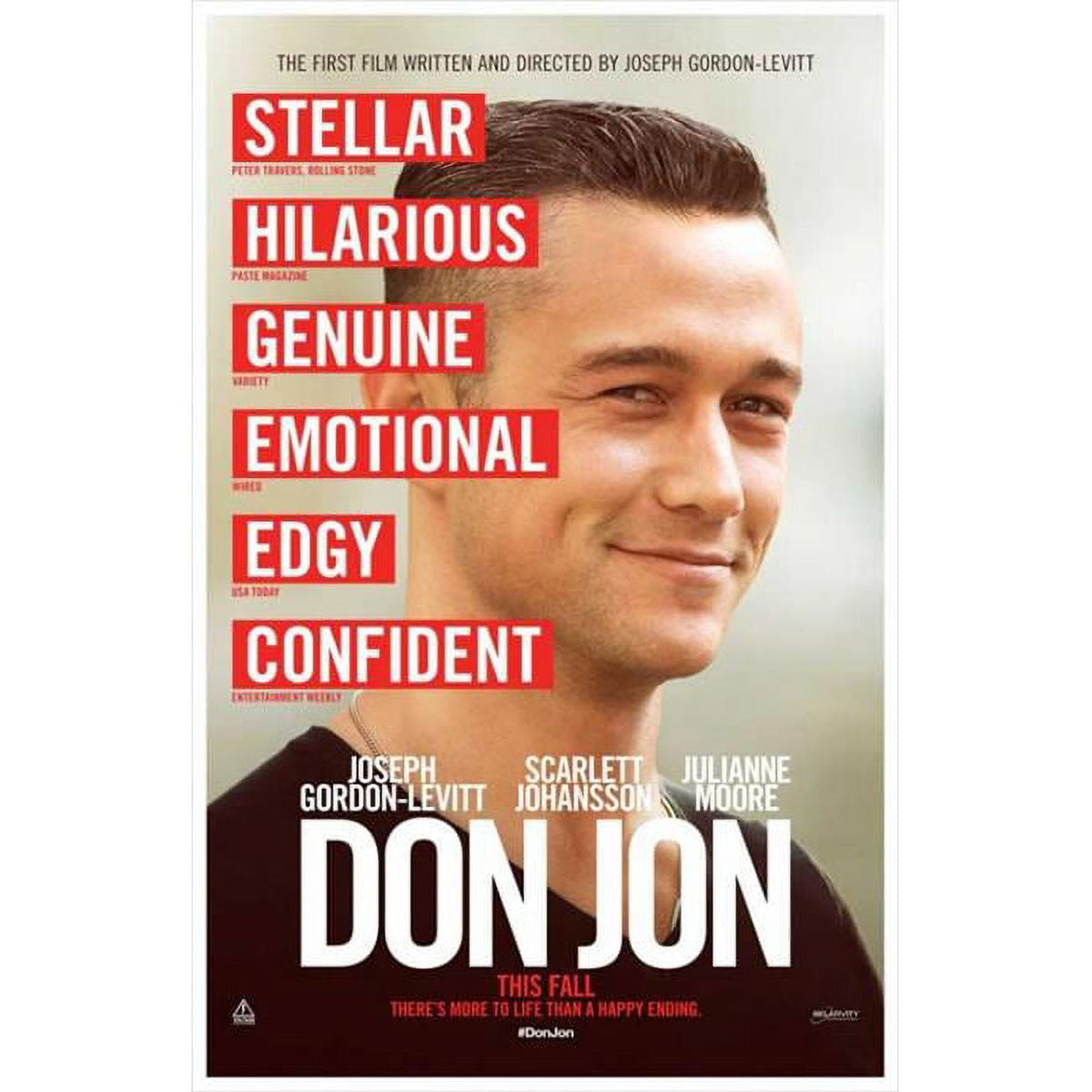 Don Jon Movie Poster Print measuring 27x40 inches, perfect for movie lovers.