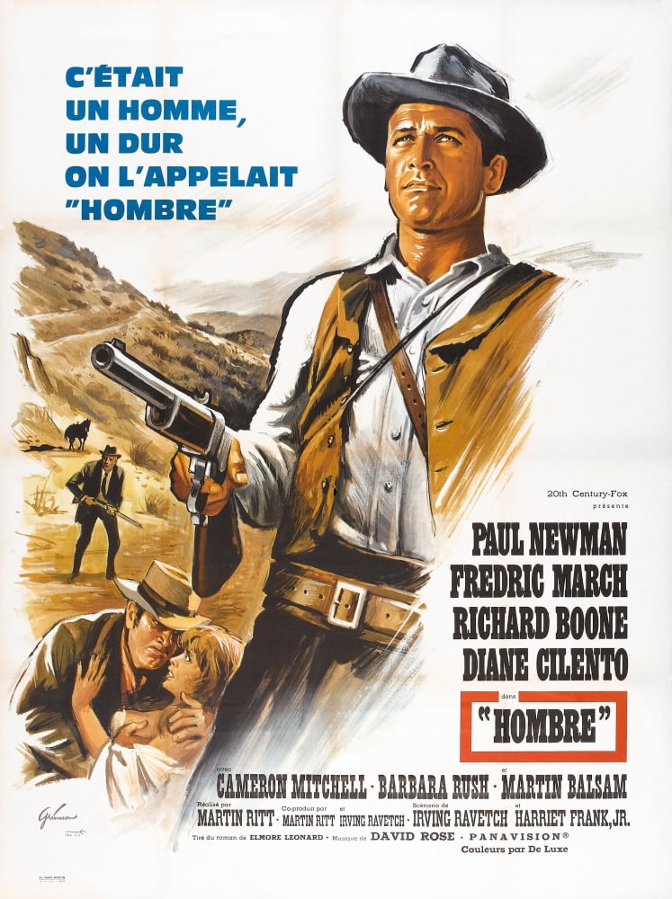 Hombre movie poster featuring Paul Newman from 1967, 11x17 print