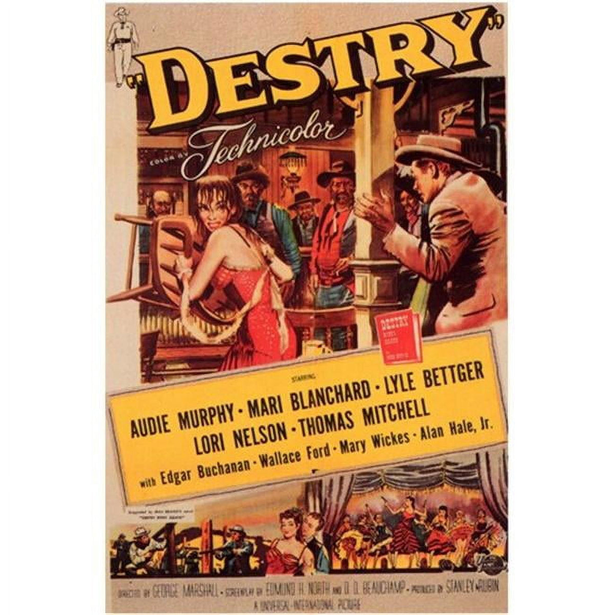 Destry Movie Poster - 11x17 print showcasing classic cinema.