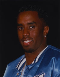 Sean Combs portrait in varsity jacket photo print