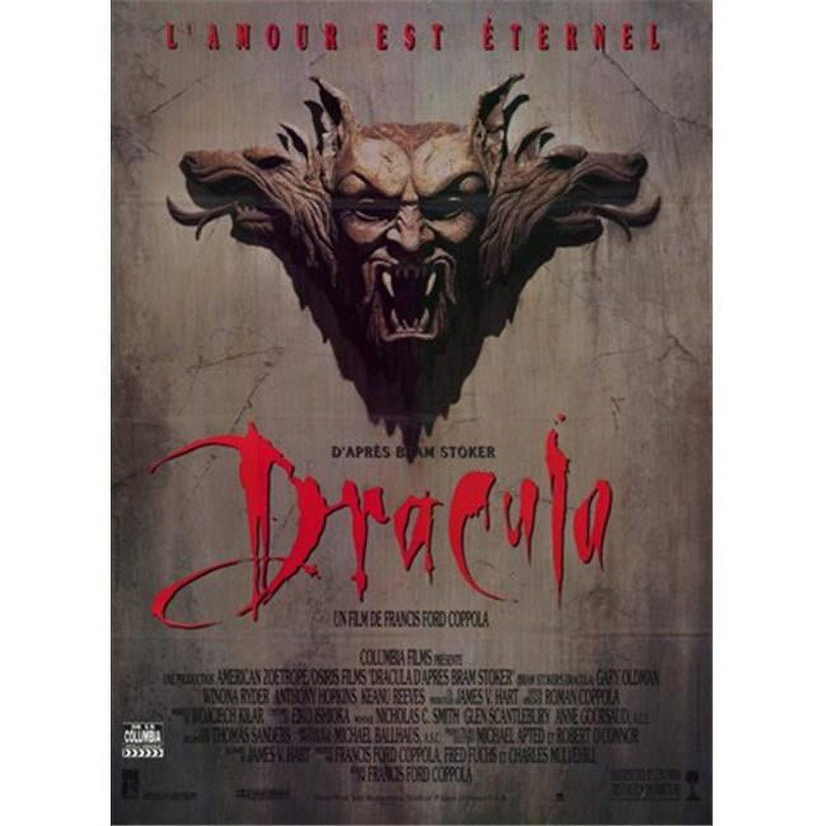 Bram Stoker's Dracula 11x17 movie poster featuring classic horror imagery.