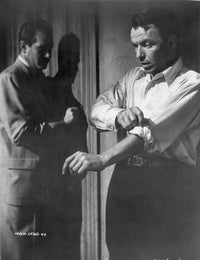 Man with The Golden Arm Photo Print featuring a character folding his sleeves.
